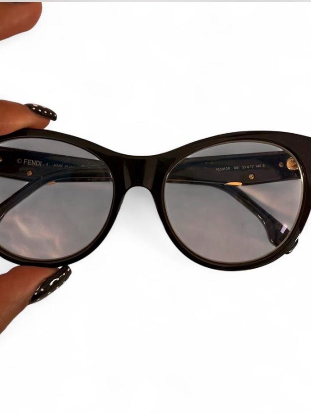 Fendi Black Round Frame Sunglasses